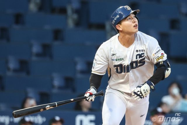 NC 김휘집은 전반기 타격 부진에 시달리며 마음고생을 했다. 그는 현재 성장통을 겪는 것이 아닌, 자신의 실력이 드러나는 한 해라고 냉정하게 진단하며 반등을 다짐했다. 사진제공｜NC 다이노스