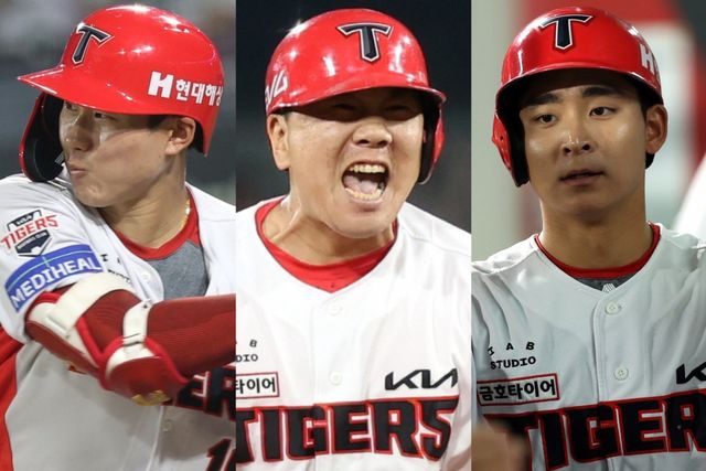 NC는 28일 KIA와 3대3 트레이드를 단행했다. 팀은 외야수 최원준, 이우성과 내야수 홍종표(왼쪽부터)를 영입하며 라인업의 부족한 점을 채웠다. 사진제공｜KIA 타이거즈