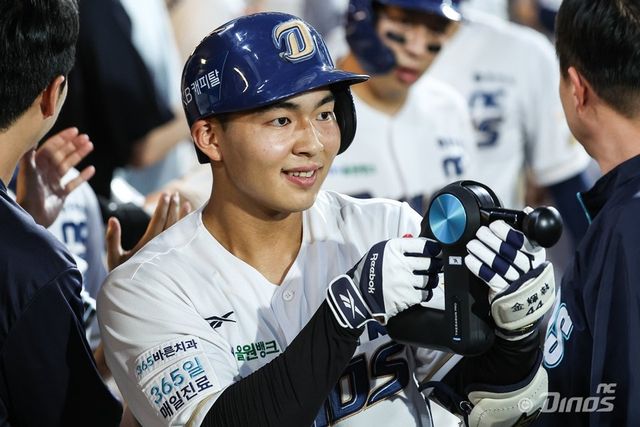 NC 김휘집은 전반기 타격 부진에 시달리며 마음고생을 했다. 그는 현재 성장통을 겪는 것이 아닌, 자신의 실력이 드러나는 한 해라고 냉정하게 진단하며 반등을 다짐했다. 사진제공｜NC 다이노스