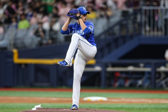 삼성 원태인은 1일 팀 훈련 도중 허리 담 증세로 1군에서 이탈했다. 결국, 12일 열릴 올스타전 출전이 불발됐다. 사진제공｜삼성 라이온즈