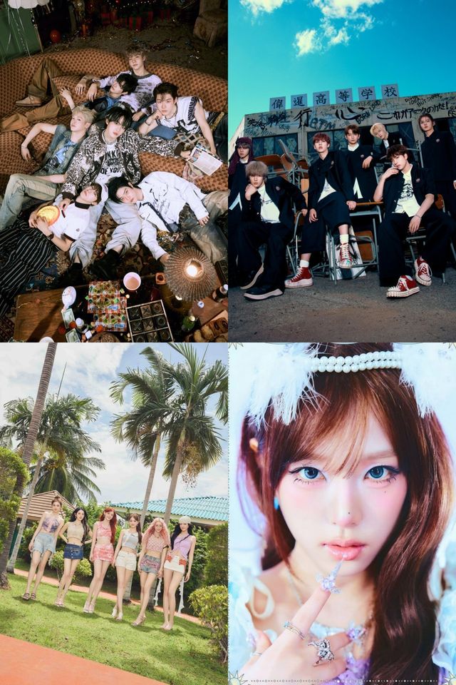 클로즈유어아이즈-아크-최예나-스테이씨(왼쪽 위부터 시계방향)