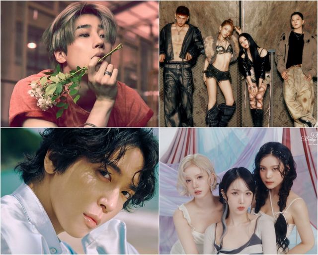 한승우-카드-비비지-정용화 (왼쪽 위부터 시계방향)