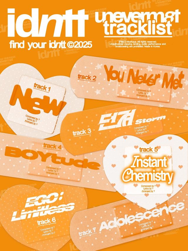 초대형 보이그룹 아이덴티티(idntt)의 첫 유닛 unevermet이 정체불명의 3곡 중 팬들의 선택으로 슈퍼 타이틀곡을 결정하는 특별한 데뷔 프로젝트를 가동한다. 사진제공 | 모드 하우스
