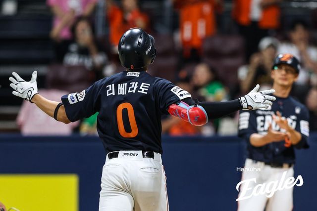 한화 루이스 리베라토(왼쪽) 사진제공｜한화 이글스