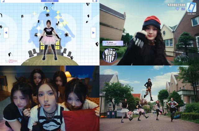 아일릿이 미니 3집 수록곡 ‘jellyous’ 뮤직비디오 티저를 공개하며 게임 캐릭터로 변신, 오늘(7일) 오후 10시 본편 공개를 앞두고 후속곡 활동을 예고했다. 사진제공 | 빌리프랩