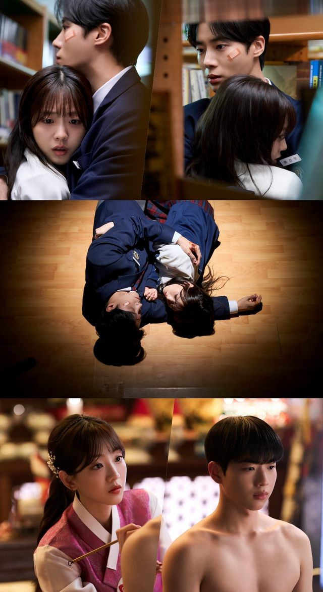 tvN 드라마 ‘견우와 선녀’ 5화에서는 조이현과 차강윤이 인간부적 효력을 잃은 추영우를 살리기 위해 다시 한번 구원의 방법을 찾아 나선다. 사진제공 | tvN