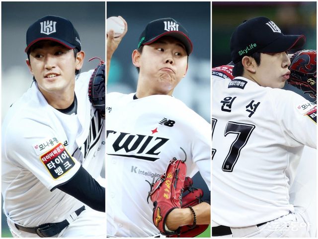 KT 고영표, 소형준, 오원석이 전반기에만 퀄리티스타트 32회를 합작했다. 이는 10개 궂단의 국내 선발진 중 가장 많은 기록이다. 사진제공｜KT 위즈