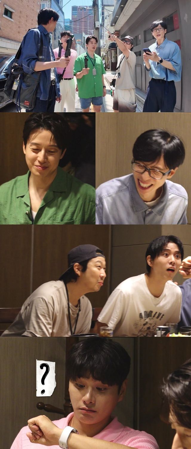 MBC ‘놀면 뭐하니?’에서 유재석, 하하, 주우재, 이이경, 허경환이 AI 추천에 따라 하루를 보내며 예측불가한 스케줄에 웃음을 터뜨린다. 숨은 맛집부터 파격 코스까지, AI의 맹활약이 시청자 웃음을 예고한다. 사진제공|MBC ‘놀면 뭐하니?’