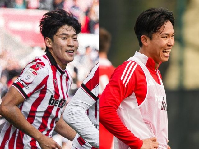 스토크시티 배준호(왼쪽)가 17일(한국시간) 끝난 셰필드 웬즈데이와 원정경기에서 시즌 첫 도움을 기록했다. 올 시즌 우니온 베를린으로 완전 이적한 정우영은 새 시즌 첫 경기인 16일 귀터슬로와 원정경기에서 첫 골을 뽑으며 존재감을 발휘했다. 사진출처｜스토크시티·우니온 베를린 페이스북