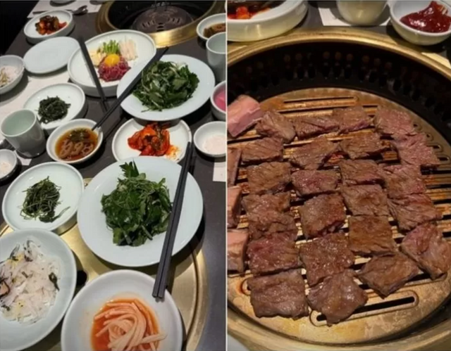 킴 카다시안은 16일 한식 ‘먹방 투어’ 사진도 공개했다. 그는 K뷰티 체험은 물론, 자신의 브랜드 ‘스킴스’의&nbsp;비즈니스 차 한국을 방문한 것으로 알려진다. 사진캡쳐 | 킴 카다시안 인스타그램