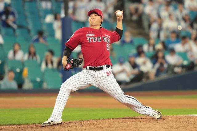 KIA 김기훈은 8월 등판한 4경기에서 좋은 투구를 선보이며 안정감을 찾아가고 있다. 그는 왼손투수가 부족한 투수진에 큰 힘이 되주리라 많은 기대를 받고 있다. 사진제공｜KIA 타이거즈