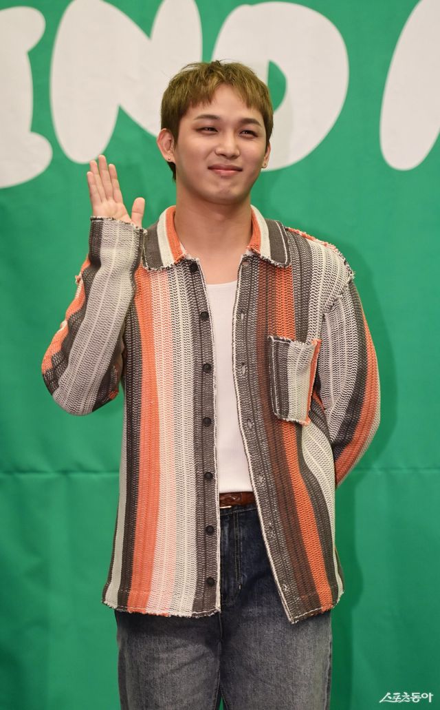 그룹 비투비(BTOB) 임현식이 2일 서울 마포구 상암동 스탠포드 서울호텔에서 열린 열두 번째 미니앨범 ‘Wind And Wish’ 발매 기념 기자간담회에서 포즈를 취하고 있다. 주현희 기자 teth1147@donga.com(2023년 5월 2일)