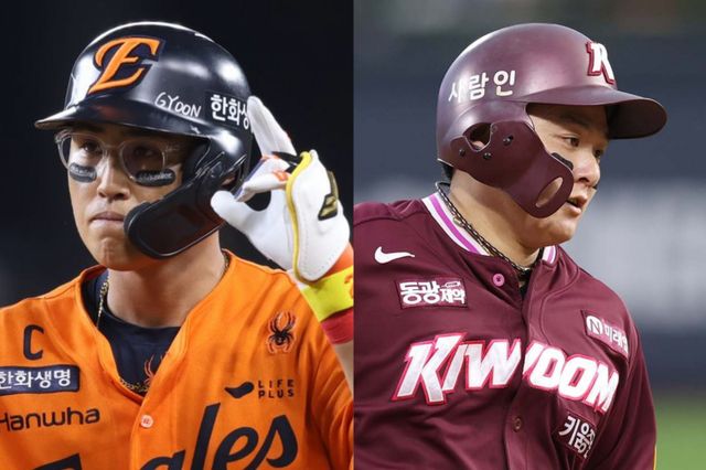 한화 채은성(왼쪽)과 키움 최주환은 부상으로 25일 1군 엔트리에서 빠졌다. 베테랑들은 타선을 이끄는 중심축이다. 사진제공｜한화 이글스, 키움 히어로즈