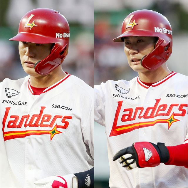 SSG 늦깎이 유망주 류효승(왼쪽)과 안상현은 활약상을 이어가며 팀의 순위 경쟁에 보탬이 되고 있다. 사진제공｜SSG 랜더스