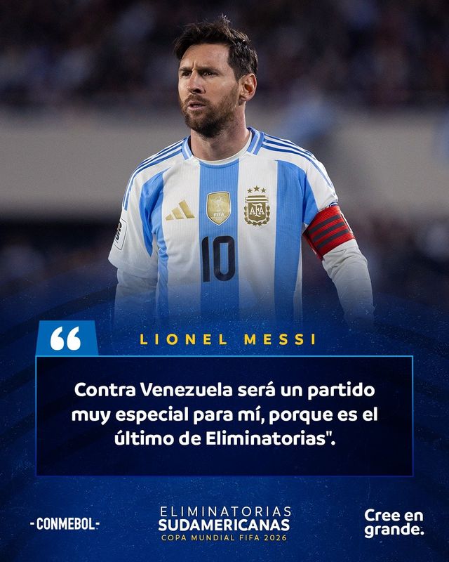 축구계의 ‘GOAT’ 메시는 28일(한국시간) MLS 리그스컵 경기를 마친 뒤 국가대표 은퇴를 시사하는 발언을 했다. 결국엔 북중미월드컵에 출전할 것으로 보이나, 그의 의미심장한 발언의 파장은 매우 컸다. CONMEBOL은 메시의 발언 직후 공식 SNS에 그의 사진과 함께 ‘라스트 댄스’라는 문구를 올리기도 했다. 사진출처│CONMEBOL 인스타그램