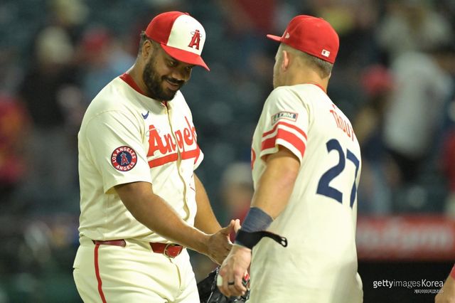 켄리 잰슨-마이크 트라웃. 사진=게티이미지코리아