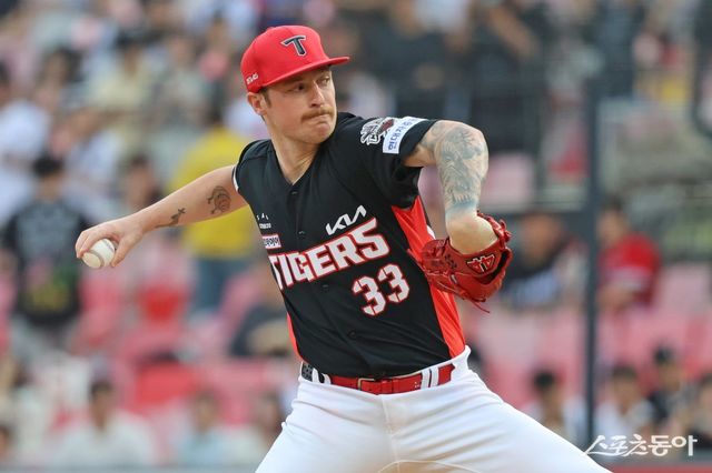 이범호 KIA 감독은 6일 사직 롯데전에서 부상 복귀전을 치른 애덤 올러의 미흡한 분석력을 아쉬워했다. 사진제공｜KIA 타이거즈