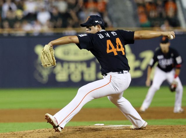 한화 김서현은 후반기 6경기에서 1패를 포함 ERA 9.53으로 성장통을 겪고 있다. 사진제공｜한화 이글스