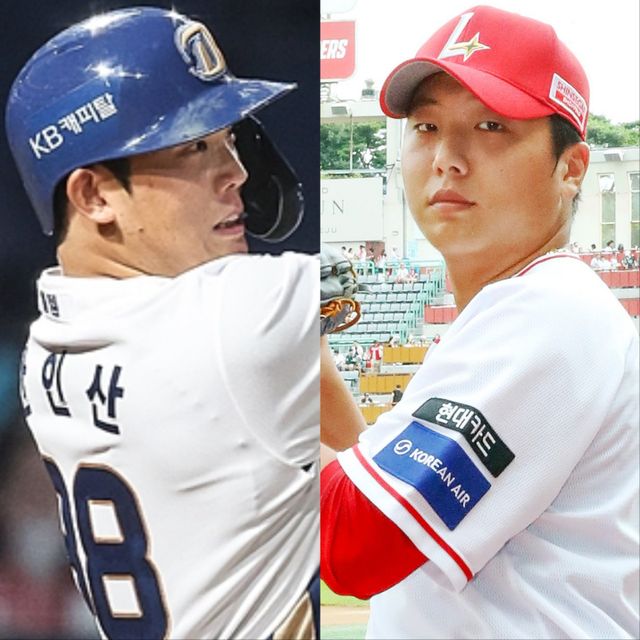NC 안인산(왼쪽)과 SSG 김성민은 20대 초반의 어린 나이에 야구 인생을 건 포지션 변경에 나섰다. 사진제공｜NC 다이노스, SSG 랜더스