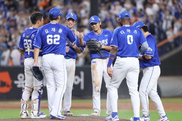 삼성은 지난달 15일부터 승률 1위를 기록하며 8월을 마무리했다. 박진만 감독의 미팅 이후 선수단은 각성하며 분위기를 끌어올렸다. 사진제공｜삼성 라이온즈