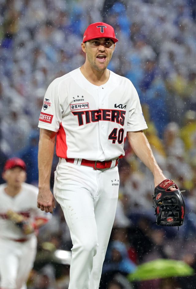 KIA 제임스 네일이 10일 대구 삼성전에서 5이닝 무실점을 기록했지만, 승리와는 인연을 맺지 못했다. 뉴시스