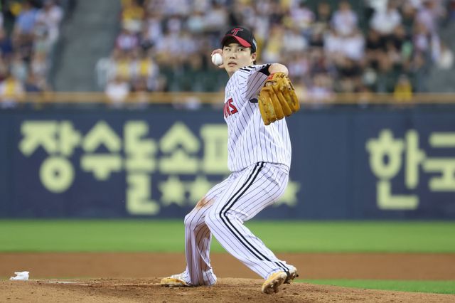 LG 임찬규는 투수조장이다. 그는 구단 진기록 달성에 힘을 보태준 동료 모두에게 감사 인사를 전했다. 사진제공｜LG 트윈스