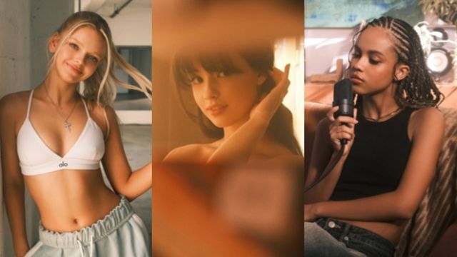 캣츠아이의 자매들로 이미 선택된 행운아들. 미국 출신인 에밀리 켈라보스, 스웨덴 국적의 렉시 레빈, 브라질 출신인 사마라 시케이라(왼쪽부터) 사진제공|하이브x게펜