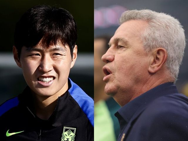 글로벌 스포츠 매체 ‘ESPN’&nbsp;멕시코판은 10일(한국시간)&nbsp;“2021년, 이강인(왼쪽)은 축구계에서 거의 추방당할 뻔했지만 하비에르 아기레 감독이 그를 마요르카의 핵심으로 만들었다”고 조명했다. 대한축구협회·멕시코축구대표팀 인스타그램