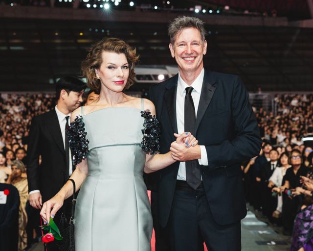 밀라 요보비치와 남편 폴 앤더슨, 사진제공｜부산국제영화제