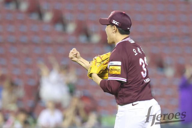 키움 오석주는 후반기 17경기에 등판해 19.2이닝 동안 무실점을 기록하고 있다. 그는 150㎞ 강속구 투수들이 즐비한 리그에서 139㎞ 직구로도 결과물을 내고 있다. 사진제공｜키움 히어로즈