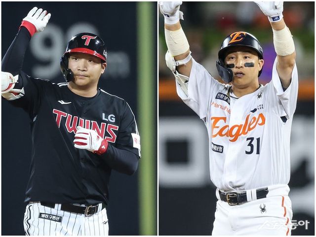LG 문보경(왼쪽), 한화 손아섭. 사진제공｜LG 트윈스·한화 이글스