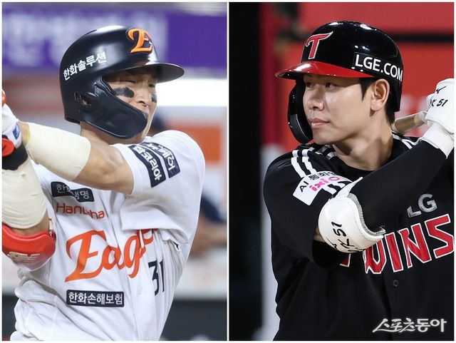 한화 손아섭(왼쪽), LG 홍창기. 사진제공｜한화 이글스·LG 트윈스
