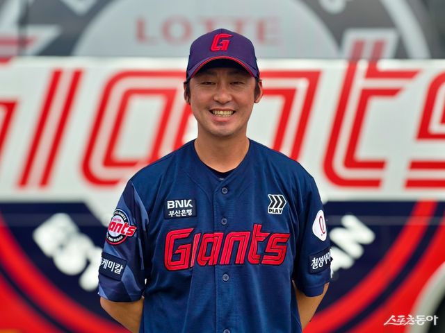 롯데 진해수가 29일 김해 롯데상동야구장에서 환하게 웃고 있다. 사진제공｜롯데 자이언츠
