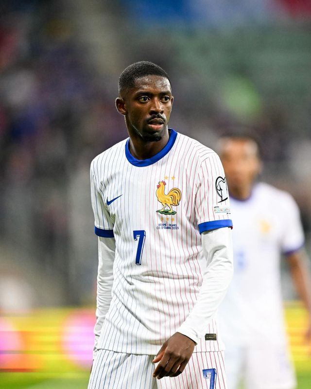 프랑스대표팀에 차출됐던 PSG 측면 공격수 우스만 뎀벨레가 6일(한국시간) 폴란드 브로츠와프에서 열린 우크라이나와 2026북중미월드컵 유럽지역 예선 1차전 도중 햄스트링 부상으로 최소 6주 이상의 장기 이탈이 불가피해졌다. 사진출처｜PSG 페이스북