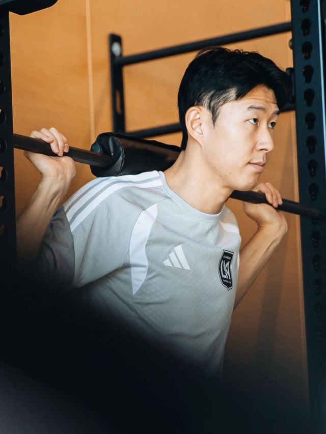 LAFC 손흥민이 11일(한국시간) LAFC 퍼포먼스센터에서 진행된 프리시즌 선수단 훈련을 진지한 표정으로 소화하고 있다. 사진출처｜LAFC 페이스북