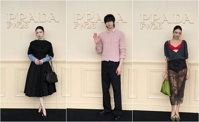 카리나·변우석·가원. 사진제공 | 프라다