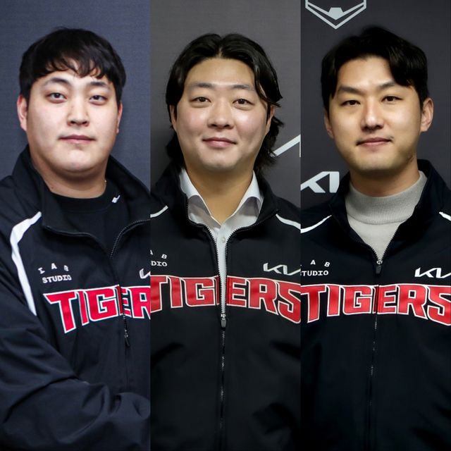 KIA는 21일 FA 계약으로 불펜투수 조상우, 김범수, 홍건희(왼쪽부터)를 영입하는 데 성공했다. 사진제공｜KIA 타이거즈