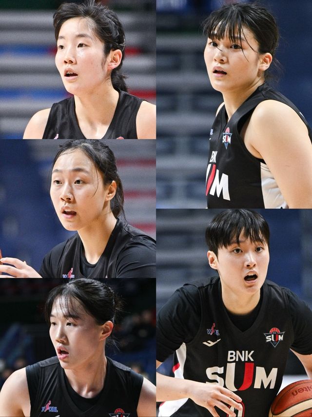BNK 썸의 상위권 도약을 위해 독수리 5자매 변소정, 심수현, 박성진, 김민아, 김정은(오른쪽부터 시계방향)이 성장한 모습을 보여야 한다. 사진제공｜WKBL