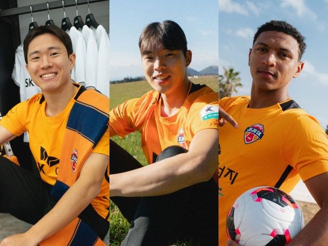 제주의 새시즌 주전 경쟁 최대 격전지는 공격 2선 자리다. 이번 시즌 새로 합류한 권창훈, 김신진, 네게바(왼쪽부터). 사진제공｜제주 SK