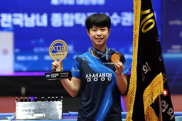 삼성생명 주천희는 올해 2026아이치·나고야아시안게임을 시작으로 2027아스타나세계선수권과 2028LA올림픽서 도전장을 내밀 수 있다. 사진제공│월간탁구