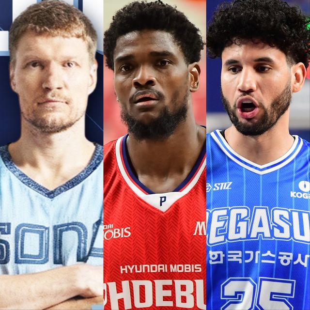 KBL 하위권 4팀 중 3팀이 시즌 중 외국인선수를 교체했다. 소노 이기디우스 모츠카비추스, 현대모비스 존 이그부누, 가스공사 베니 보트라이트(왼쪽부터)는 팀의 PO 진출을 이끌 수 있을까. 사진제공｜KBL·고양소노