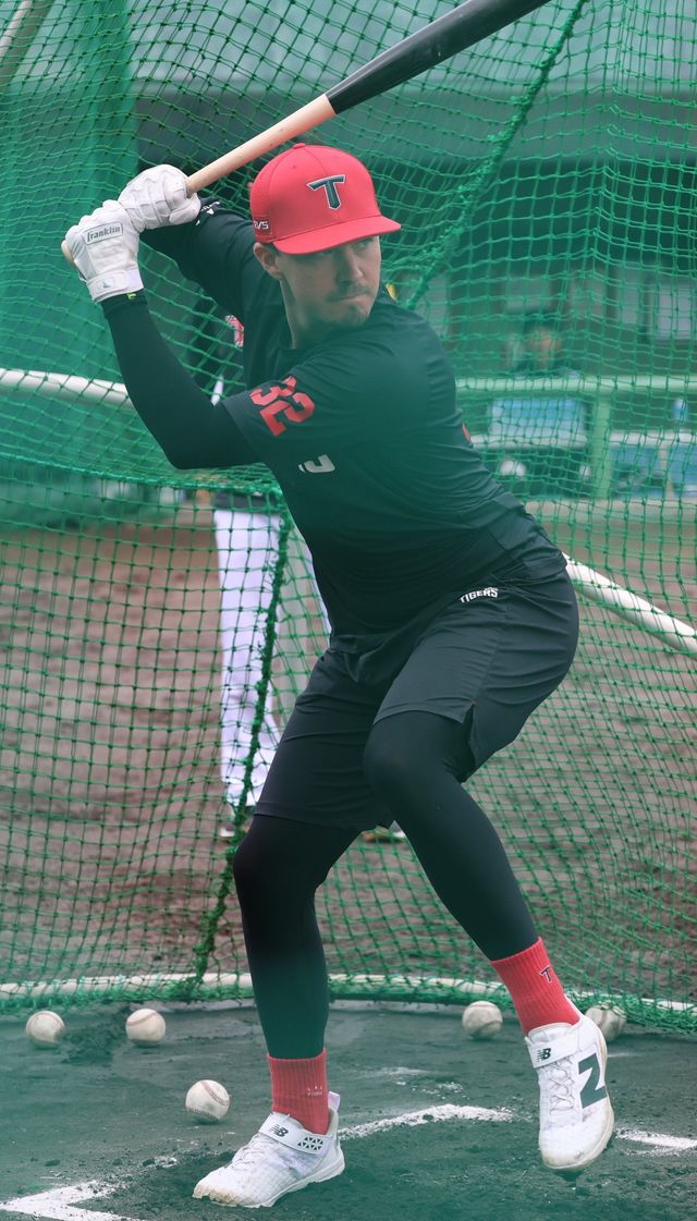 KIA 아시아쿼터 제리드 데일은 2026시즌 팀의 1번타자이자 내야사령관으로 많은 기대를 받고 있다. 사진제공｜KIA 타이거즈