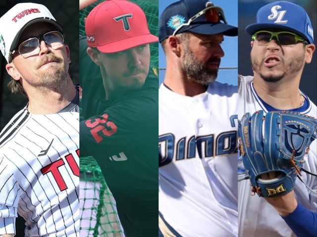 LG 라클란 웰스, KIA 제리드 데일, NC 맷 데이비슨, 삼성 아리엘 후라도(왼쪽부터)은 2026 WBC에 출전한다. 이들은 국제대회서 한국의 경계대상이 될 전망이다. 사진제공｜LG 트윈스·KIA 타이거즈·NC 다이노스·삼성 라이온즈