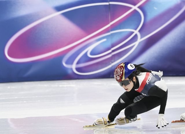 쇼트트랙대표팀 김길리가 11일(한국시간) 밀라노 아이스스케이팅 아레나에서 훈련을 하고 있다. 밀라노ㅣ뉴시스