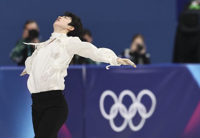 차준환이 14일(한국시간) 밀라노 아이스스케이팅 아레나에서 열린 피겨스케이팅 남자 싱글 프리스케이팅을 소화하고 있다. 밀라노ㅣ뉴시스