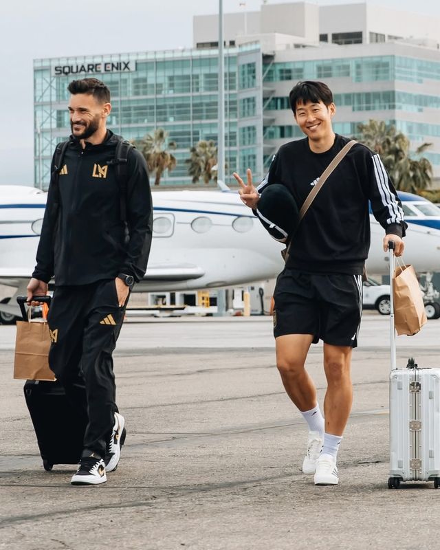 북중미 정벌 나선 손흥민(오른쪽)과 위고 요리스. 사진출처｜LAFC 페이스북