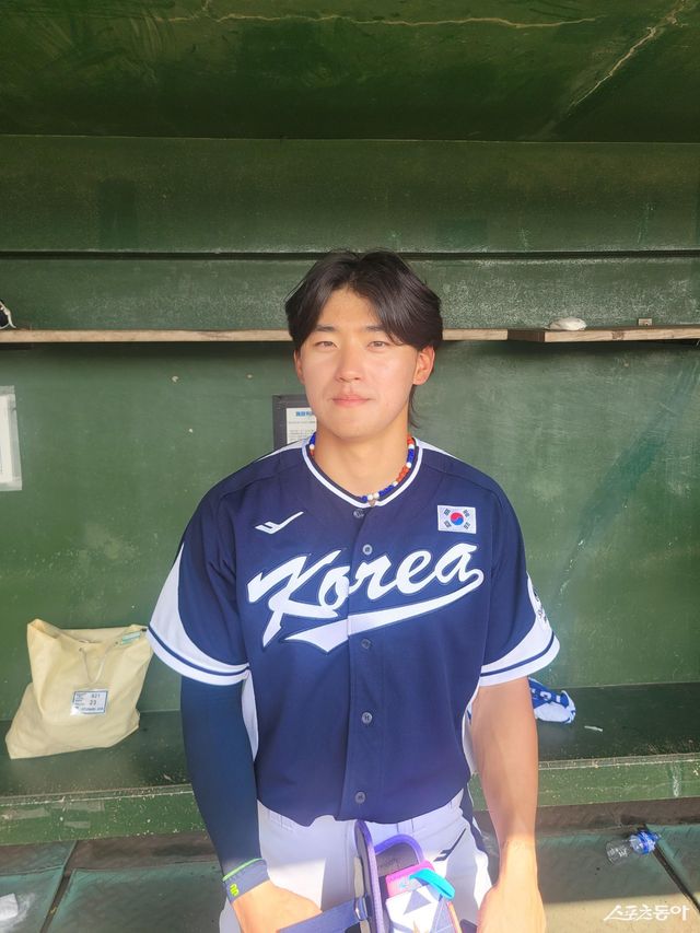 2026월드베이스볼클래식(WBC) 야구대표팀 김도영이 21일 일본 오키나와 고친다구장서 열린 한화와 연습경기를 마친 뒤 인터뷰를 하고 있다. 오키나와｜장은상 기자 award@donga.com