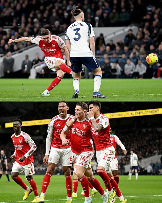 아스널은 빅토르 요케레스와 에베리치 에제가 나란히 멀티골을 뽑는 데 힘입어 토트넘을 4-1로 완파했다. 사진출처｜아스널 페이스북