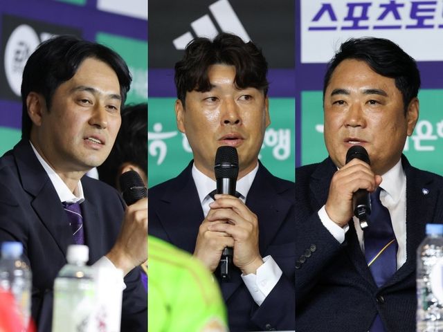 지난 시즌 K리그1 중위권에 머문 팀들은 각자의 생존 전략으로 새 시즌을 준비한다. 안양 유병훈 감독, 광주 이정규 감독, 울산 김현석 감독(왼쪽부터). 사진제공