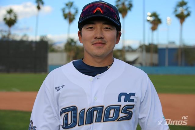 NC 오장한은 2026시즌 스프링캠프서 장타를 폭발하며 코치진의 이목을 끌고 있다. 그는 2026시즌 팀의 히트상품을 꿈꾼다. 사진제공｜NC 다이노스